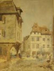 Cobbled French Market Square by Thomas Shotter Boys