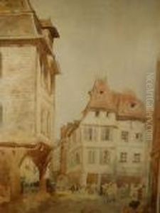 Cobbled French Market Square by Thomas Shotter Boys