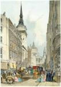 St Paul""s From Ludgate Hill by Thomas Shotter Boys
