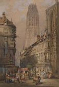 Place De La Calende A Rouen by Thomas Shotter Boys