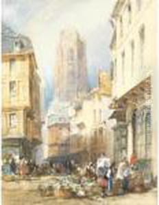 Various Properties
 

 
 
 

 
 A Market Scene, Rouen, The Church Of St. Ouen Beyond