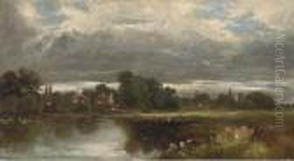 View Towards Hampton Court From The Moseley - view 1