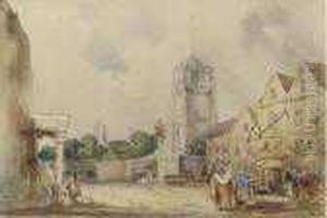 A View Of Putney Looking Towards The Bridge by Thomas Shotter Boys