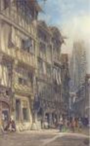 View Of Rouen Cathedral by Thomas Shotter Boys