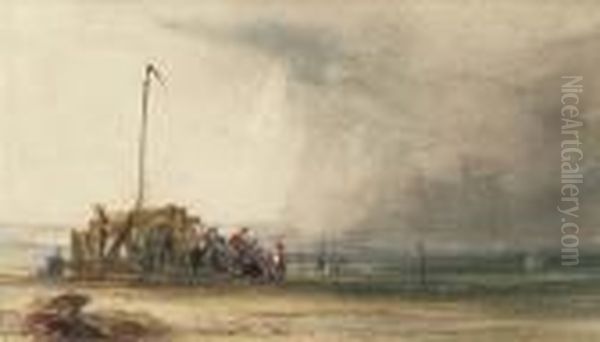 Breakwaters On A Normandy Beach - view 1