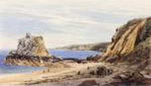L'islet In Bouley Bay Looking Towards The Tour De Rozel, Jersey by Thomas Shotter Boys