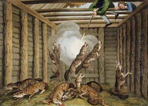 American Anecdote Shooting the Wolves by Samuel Howitt