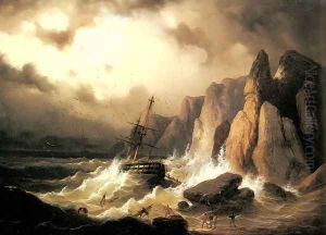 The Shipwreck by Ferdinand Hofbauer