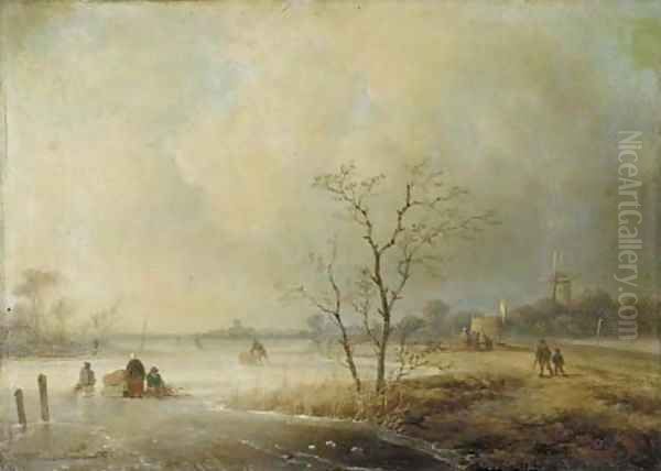Winter activities on the ice - view 1