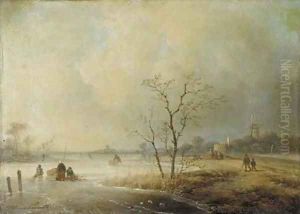 Winter activities on the ice