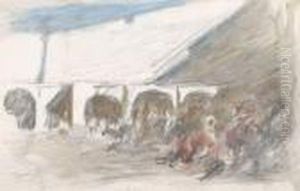 Orientalist Market Scene (after Muller) by Hercules Brabazon Brabazon