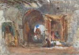 An Eastern Bazaar, Constantine by Hercules Brabazon Brabazon