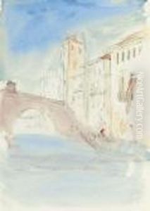A Gondala On A Venetian Canal