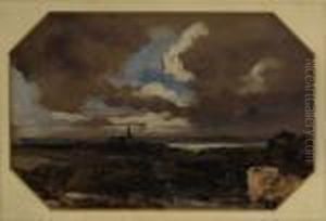 "landscape Near Durham" by Hercules Brabazon Brabazon