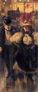 Theatre-Goers by Artur Lajos Halmi