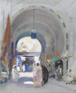 In The Souk by Hercules Brabazon Brabazon