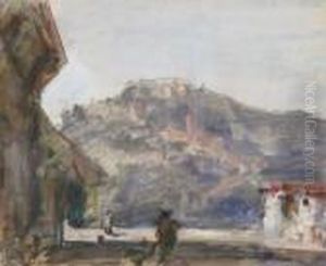 View Through A Town To A Mountain Beyond View Through A Town To A Mountain Beyond