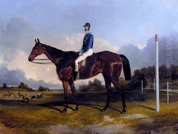 A Racehorse With Jockey Up - view 1