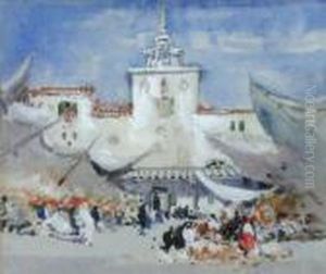 The Market Square by Hercules Brabazon Brabazon