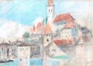 Swiss Town Scene Swiss Town Scene
