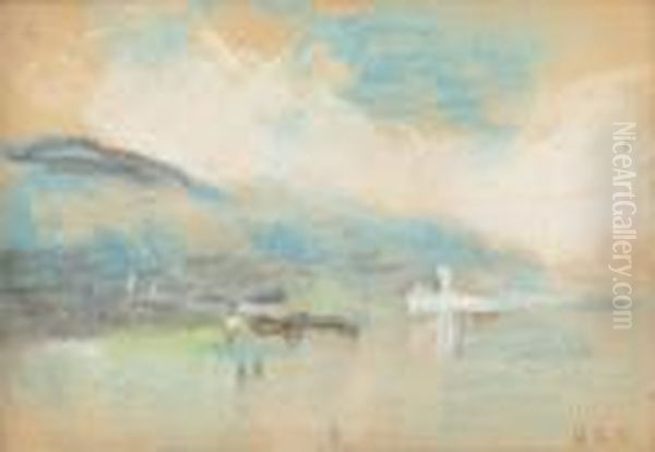 A Lake Set Against The Mountains: A Souvenir Of Turner - view 1