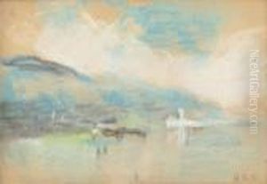 A Lake Set Against The Mountains: A Souvenir Of Turner A Lake Set Against The Mountains: A Souvenir Of Turner