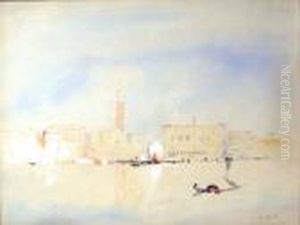 Brabazon , 'the Doges Palace -
Venice', Watercolour, Monogrammed, 19.5cm X 25.5cm, Framed by Hercules Brabazon Brabazon