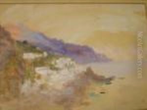 Mediterranean Coastalscene by Hercules Brabazon Brabazon