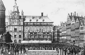 Proclamation of the peace of Westphalia in 1648 by Wenceslaus Hollar