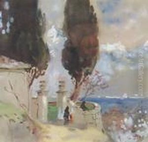 On An Italian Lake by Hercules Brabazon Brabazon