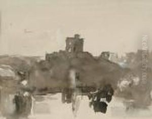 View Of A Castle By A Lake