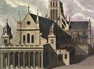 South side of Old St Pauls Cathedral by Wenceslaus Hollar
