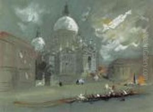 The Church Of Santa Maria Della Salute, Venice by Hercules Brabazon Brabazon