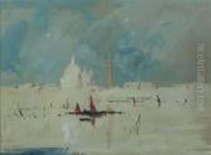 The Bacino From The Giudecca, Venice by Hercules Brabazon Brabazon