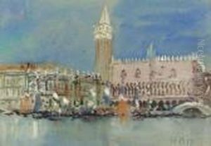 A Fete In Venice by Hercules Brabazon Brabazon