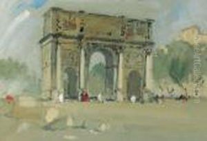 The Arch Of Constantine, Rome by Hercules Brabazon Brabazon