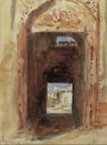 Secundra, India, Viewed Through An Archway by Hercules Brabazon Brabazon