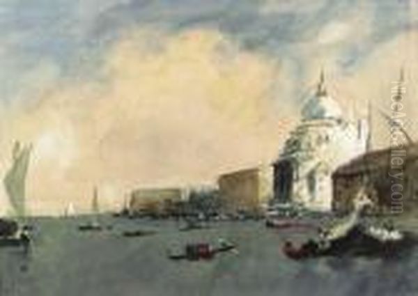 Study Of 'santa Maria Della Salute And The Dogana' - view 1