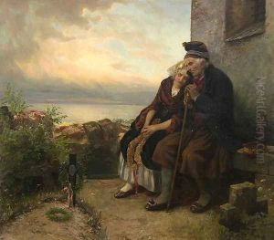 Mourning Their Loss by Carl Wilhelm Hubner