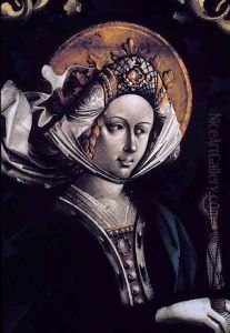 St Catherine (detail) c. 1470