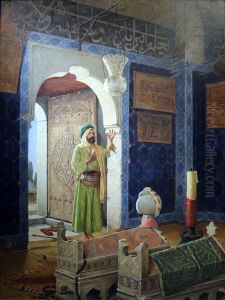 Old Man before Children's Tombs by Osman (Edhem Pacha Zadeh) Hamdy-Bey