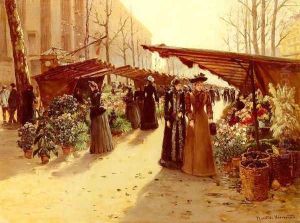 Marche Aux Fleurs A La Madeleine Avec Plantes Potageres