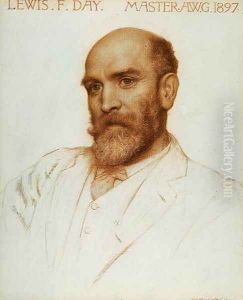 Lewis Foreman Day 1845-1910 designer Master of the Art Workers Guild in 1897 by Edward Robert Hughes