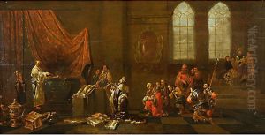 Scena Sacra A Palazzo by Leonaert Bramer