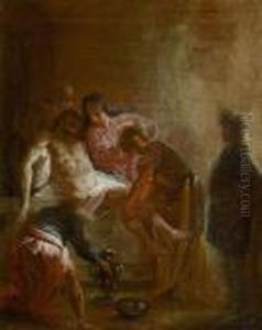 The Entombment Of Christ by Leonaert Bramer