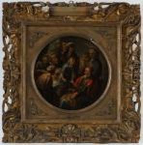 Le Christ Au Temple by Leonaert Bramer