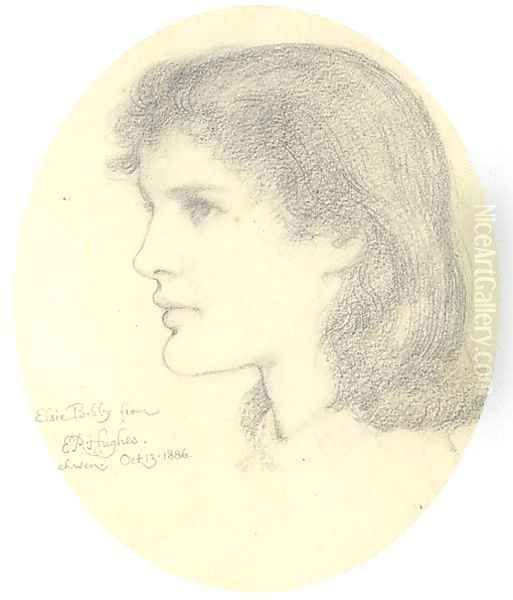 Portrait of Elsie Bibby facing left - view 1