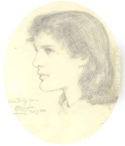 Portrait of Elsie Bibby facing left Portrait of Elsie Bibby facing left