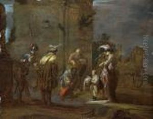 Die Taufe Des Kammerers by Leonaert Bramer