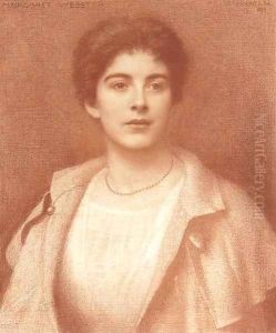 Portrait of Margaret Webster, half-length by Edward Robert Hughes